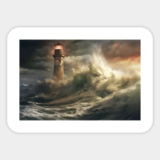 Lighthouse Seacoast Serene Landscape Sticker
